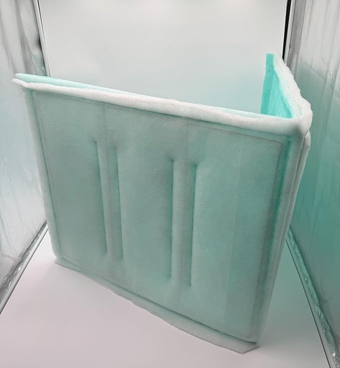 Spray Booth Intake Tacky Filter Panel, Internal Frame (10/case, 20" x 50")