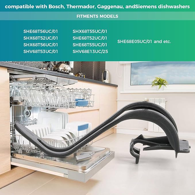 Dishwasher Dishrack No-Flip Clip 10001629 Compatible with Bosch Dishwashers, Replacement for 00613052 1560080 613052, Prevents Rack Tipping – 3 Pack