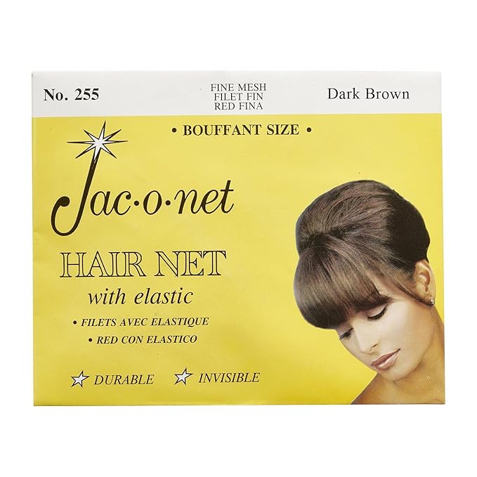 Hair net Tiny Mesh Bouffant/Large Size, Dark Brown,1 Net Per Pack [Pack of 12]