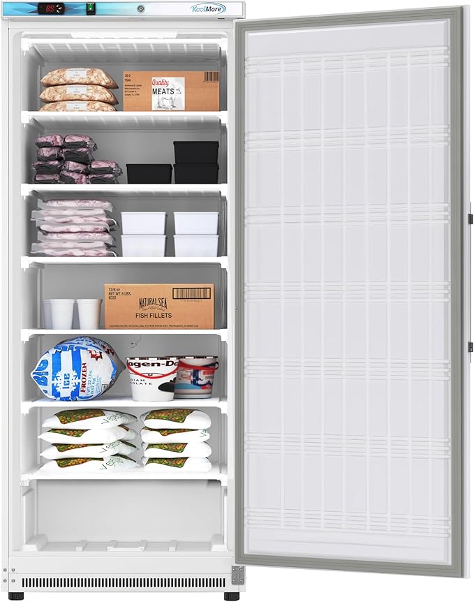 KoolMore 21 Cu. ft. Commercial Reach-in Freezer in White Manual Defrost (KM-FMD20WH)