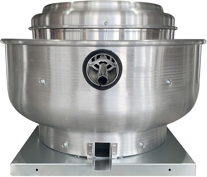 Restaurant Hood Grease Rated Exhaust Fan- Food Truck High Speed Direct Drive Centrifugal Upblast Exhaust Fan 0.5HP 110 Volt Single Phase Motor 1900-2600 CFM