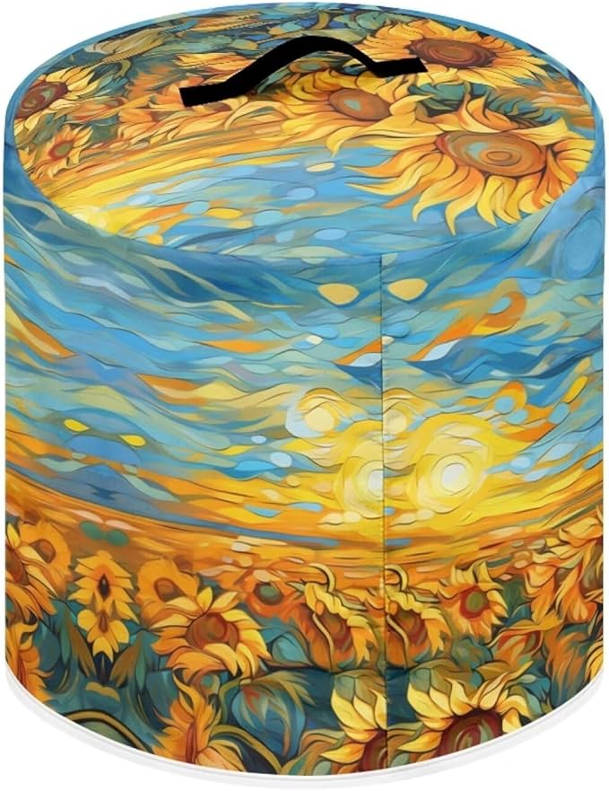Sunflower Print Instant Pot Cover 3 Quart for Air Fryer Pressure Cooker With Top Handle and Accessories Pockets - Small Kitchen Appliance Dust Cover Decorations