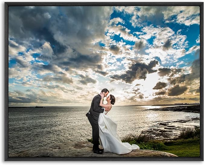 DIY Floater Frame for Canvas Paintings, 1.25" Deep, Floating Frame for Canvas Prints, Black 10x20 inch