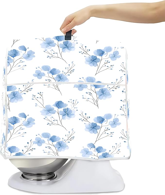 Mixer Dust Cover for 6-8 Qt Stand Mixer, Cloth Cover with 2 Storage Pockets for Stand Mixer Protective Covers Large for 6-8 Quart Mixer
