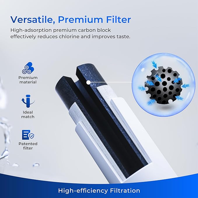 Waterdrop Plus DA97-17376B Water Filter Replacement for Samsung® HAF-QIN/EXP, DA97-08006C, NSF/ANSI 401&53&42&372 Certified Refrigerator Water Filter, 2 Filters (Package may vary)