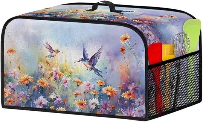 Two Hummingbirds Slow Cooker Cover 6-8 Qt Flower Bush Slow Cooker Bag Crock Pot Cover Keep Appliance Clean Kitchen Tool Kitchen Small Appliance Dust Covers Decor