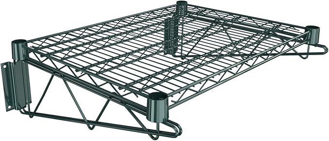 18" x 24" Green Epoxy Wire Wall Mount Shelf