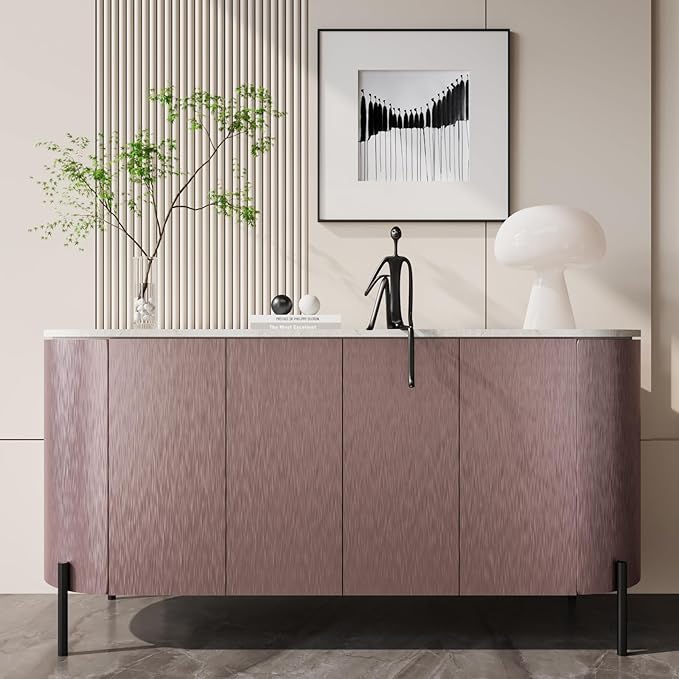 CRE8TIVE 12"x80" Rose Gold Stainless Steel Contact Paper for Kitchen Wallpaper Peel and Stick Brushed Metallic Wallpaper Heat Resistant Self Adhesive Metal Vinyl for Appliance Dishwasher Fridge Covers
