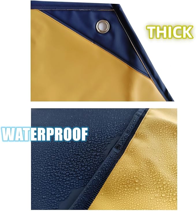 Rubber Aprons Waterproof with Pockets for Dishwashing, Dishwasher Apron Waterproof for Restaurant, 47 Inch Adjustable Neck Strap Butcher Apron for Men Water Proof, Heavy Duty Rubber Apron for Chemical