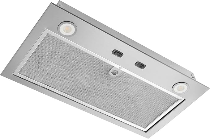 Broan-NuTone PM300SS Custom Power Pack Range Hood Insert with 2-Speed Exhaust Fan and Light, 300 Max Blower CFM, Stainless Steel, 21-Inch Built