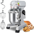 15Qt Commercial Food Mixer with Timing Function, Commercial mixer 3-Speed Adjustable Heavy Duty, Electric Stand Dough Mixer with Stainless Steel Bowl for Bakery Pizzeria (Upgraded)