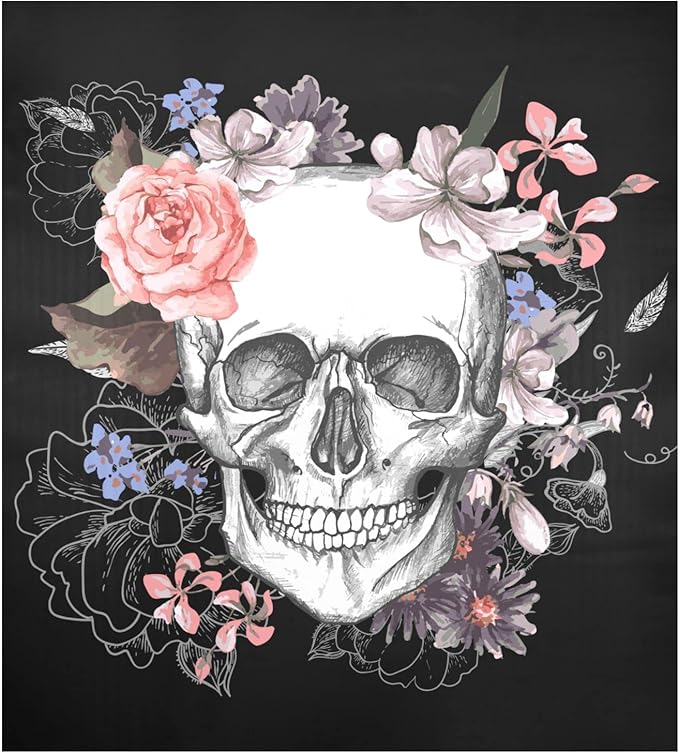 Dishwasher Magnet Cover Skull Magnetic Refrigerator Panel Halloween Decorative Vinyl Fridge Microwave Sticker Home Seasons Decor, 26x23 in