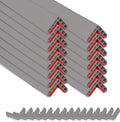Rubber Bond Wall Corner Guard Edge Protector - 1x1x36 inch Baby Proofing Corner Guards - Self-Adhesive Furniture Edge Strips for Home and Office (15 Pack, Gray)