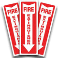 iSYFIX Fire Extinguisher Signs Stickers – 3 Pack 4x12 Inch – Premium Self-Adhesive Vinyl Decal, Laminated for Ultimate UV, Weather, Scratch, Water & Fade Resistance, Indoor & Outdoor