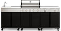 Brand-Man Outdoor Kitchen Island – 5-Burner Gas Grill & Griddle Combo with 800°C Infrared Sear Zone, Dual-Zone Cooktop, Sink & Storage, 995 sq.in Cooking Area, 67,000 BTU Stainless Steel BBQ Station