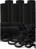 200PCS Black Hair Ties for Women & Girls Men Kids Toddler - Seamless, Thick, No Damage Elastic Hair Bands for Ponytails, Workouts, and Daily Use, Soft Seamless Nylon Hair Ties For Thick & Curly Hair.