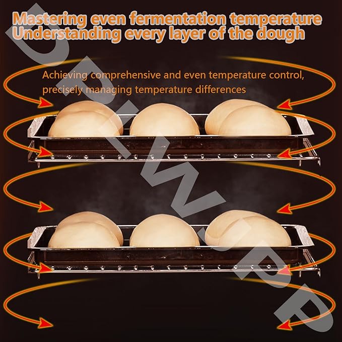 Professional Electric Fermentation Chamber 40l Dough Proofer Yogurt Fermentation Machine with 2-Layer 20-50℃ Temperature Humidity Control for Yogurt,Natto,Rice Wine