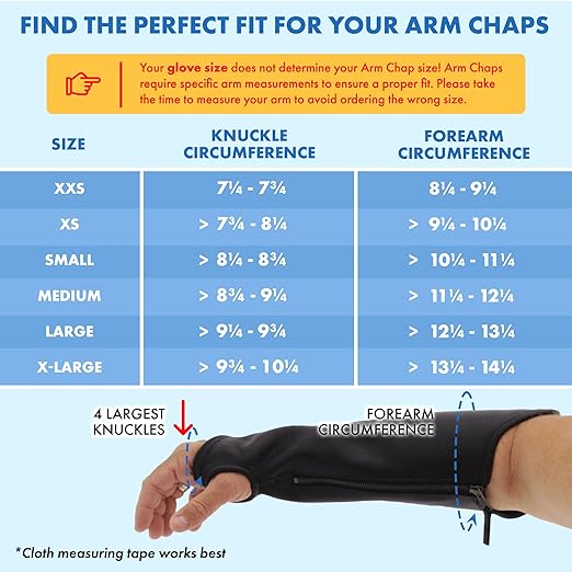 Arm Chaps Extended Elbow Leather Arm Guard - Arm Sleeve Protectors for Thin Skin and Bruising, Scratches & Cuts - Protective Arm Sleeve for Any Age- Left & Right Form-Fitting - Black(1Pair/X-Small).