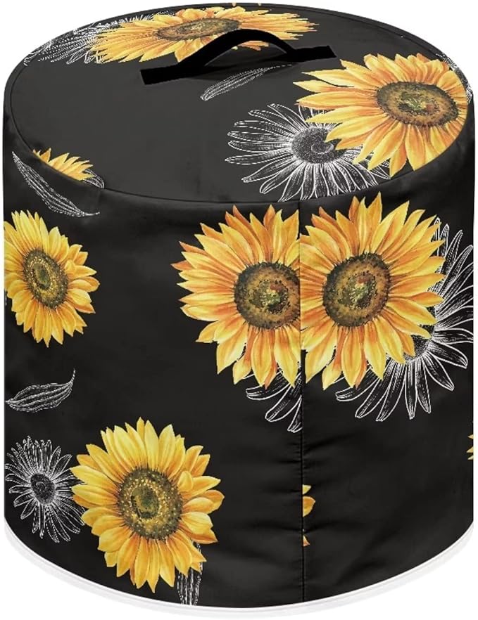 Sunflower Print Pressure Cooker Cover 6 qt,Kitchen Appliance Dust Cover Protective Cover with Pockets for Electric Pressure Cooker Air Fryer Rice Cooker Steamer