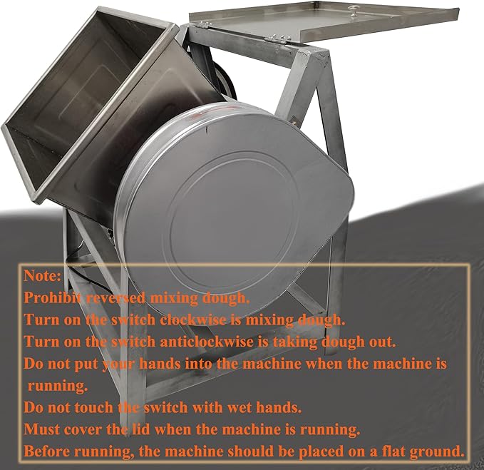 Electric Dough Mixer - Commercial Blender with Kneading Capacity of 15kg (30QT) Flour Mixing Machine - 110V with Dough Knife