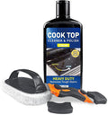 Cooktop Cleaner Kit,17 oz Glass Top Stove Cleaner and Polish,Stove Top Cleaner Kit with Scraper,Scrubbing Pad,Removes Tough Stains