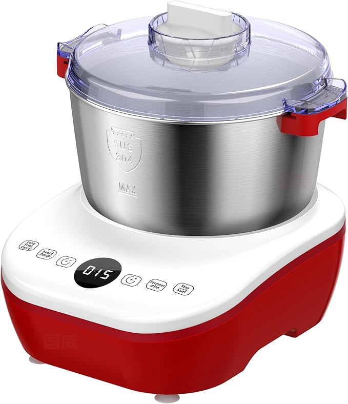 AIZIYO DoughChief, 7.4QT Dough Mixer, Dough Maker with Ferment Function, Bread Maker with 304 Stainless Steel Bowl, Removeable lid, Touch Panel Control, Proofing Box for Pizza & Bread