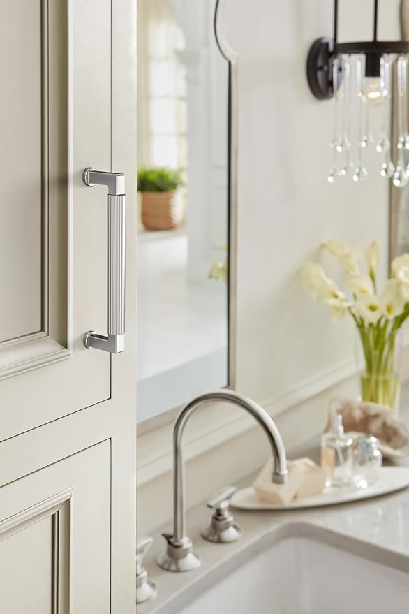 Amerock Ballard 5-1/16 inch (128mm) Center-to-Center Polished Chrome Cabinet Pull, BP3764426