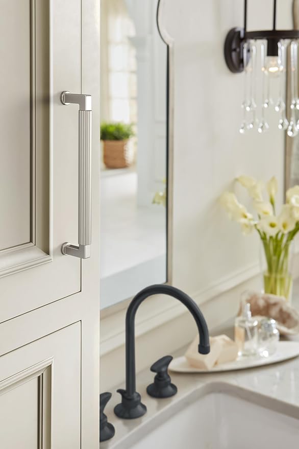 Amerock Ballard 6-5/16 inch (160mm) Center-to-Center Satin Nickel Cabinet Pull, BP37645G10
