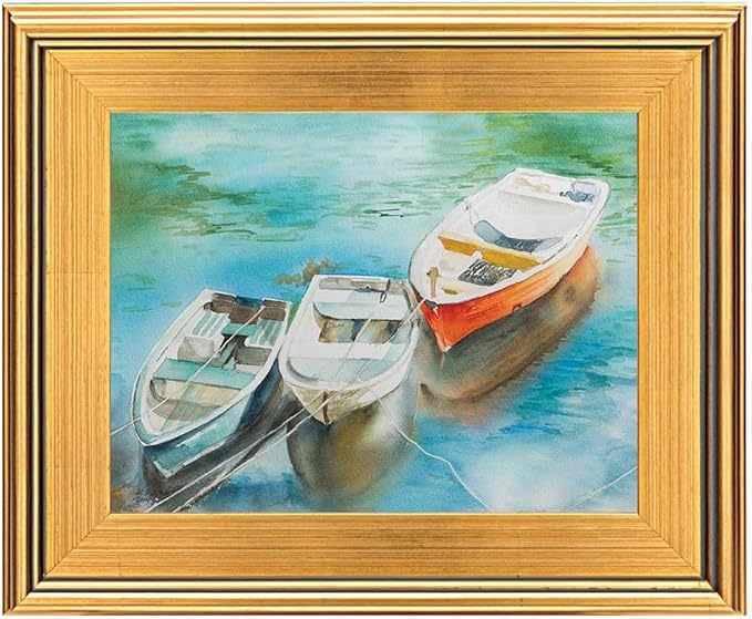 Creative Mark Plein Air Style Frame, Hand Leafed Gold, 14x18-2.75" Wide Moulding with 1/2" Rabbet Depth, Open Back W/O Glazing, Museum Quality, For Art Panels, Stretched Canvas, Pictures & More