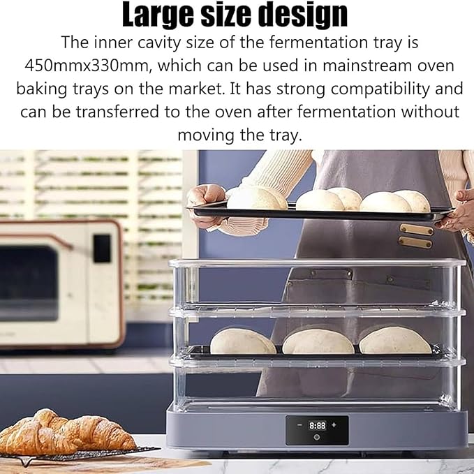 40L Bread Proofing Box,Electric Dough Proofer Machine for Home,with Adjustable Temperature,Timing,and Automatic Humidity Control Fermentation Box