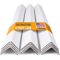 36" x 2" x 2" Reinforced Cardboard Edge Protectors, White (Pack of 12) – 0.12" Thick Medium-Duty Cardboard Corner Protectors for Shipping – American Quality V-Board Pallet Edge Protectors