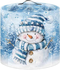 Christmas Theme Kitchen Appliance Dust Cover 3 Quart Pressure Cooker/Air Fryer/Rice Cooker Cover with Top Handle and Storage Pocker, Cute Snowman Blue