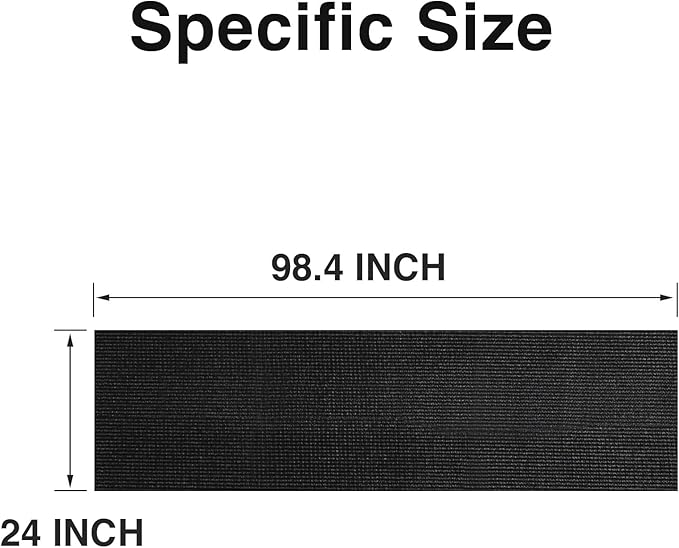 PABUSIOR Cabinet Liner for Under Sink: 5MM Thick Large Strong Grip Tool Box Drawer Mat - 24 Inch x 98.4 Inch Non-Slip Foam Kitchen Shelf Liner Black
