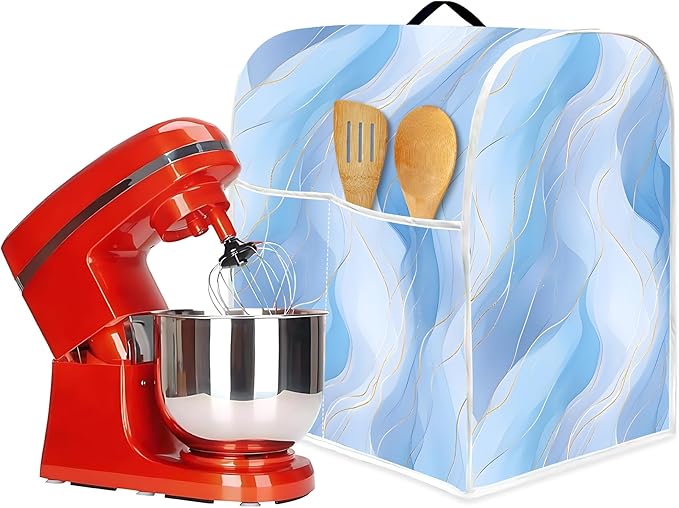 Mixer Dust Cover for 6-8 Qt Stand Mixer, Cloth Cover with 2 Storage Pockets for Stand Mixer Protective Covers Large for 6-8 Quart Mixer