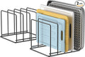 Kitchen Organizer Rack - 4-Slot Heavy-Duty Holder for Cutting Boards,Cookware – Rust-Resistant, Space-Saving Design with Non-Slip Feet for Countertop and Cabinet Storage (2 Pack)