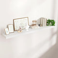Floating Shelves for Wall 55"W x 10"D x 1.5"H, Long Engineered Wood Wall Shelves with Invisible Brackets for Living Room Bedroom Bathroom Office Kitchen Decor and Storage, White Finish, Set of 1