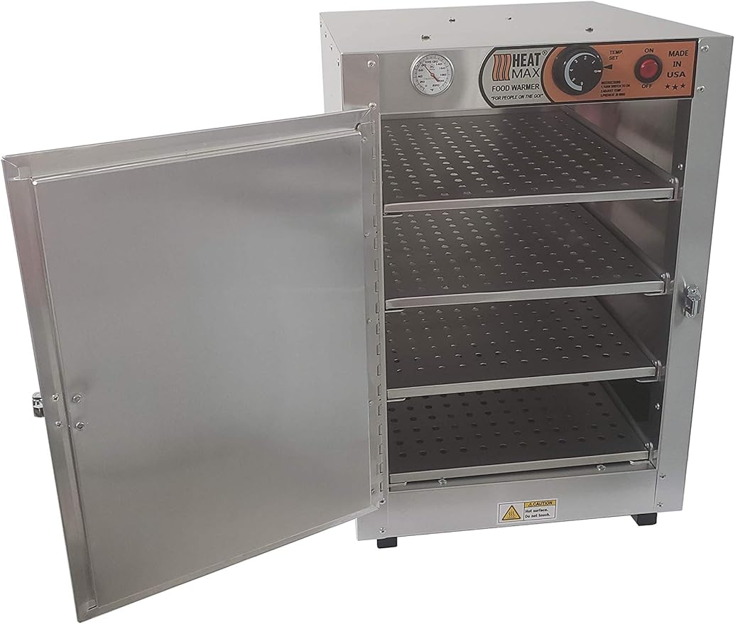 HeatMax 16x16x24 Small Hot Box Food Warmer- The Original and The Best - with an Interior usable Shelf Space of 13 x 15.5 inch. for Half Size Disposable Pans, BBQ, Pizza, Any hot Food