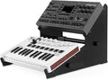 2-Tier XTS Desktop Stand, Adjustable Length from 10.6" - 18.5" for Sampler/Synth/MIDI Controller/Drum Machine, fits MPC Live 3 & Live 2/TR-8S/Analog Rytm/Octatrack, easy to assemble and resize