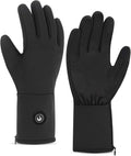 CUEHEAT Heated Glove Liners, Flexible Ultrathin, Touchscreen, 7.4V Rechargeable Battery Electric Heating Thin Gloves