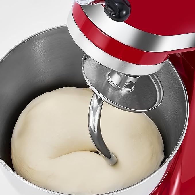 Premium 316 Stainless Steel Spiral Dough Hook Attachment for Kitchenaid all 5Plus QT Bowl-Lift Stand Mixers, Dishwasher Safe, Rustproof & Heavy-Duty, Kneads Perfectly Dough Master, Spatula & Recipe