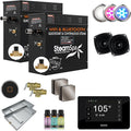 SteamSpa Steam System 18kW Steam Shower Generator with Bluetooth Wifi, Quickstart Continous Steam, Advanced Touch Pad Screen, Chroma Lights, Drain Pan and Auto Drain Brushed Nickel RVBS1800BN-A