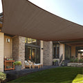 LOVE STORY Custom Size 11' x 13' Brown Sun Shade Sail Canopy Commercial Rectangle Sail Shade Fabric for Patio Garden Backyard Pool (Customized)