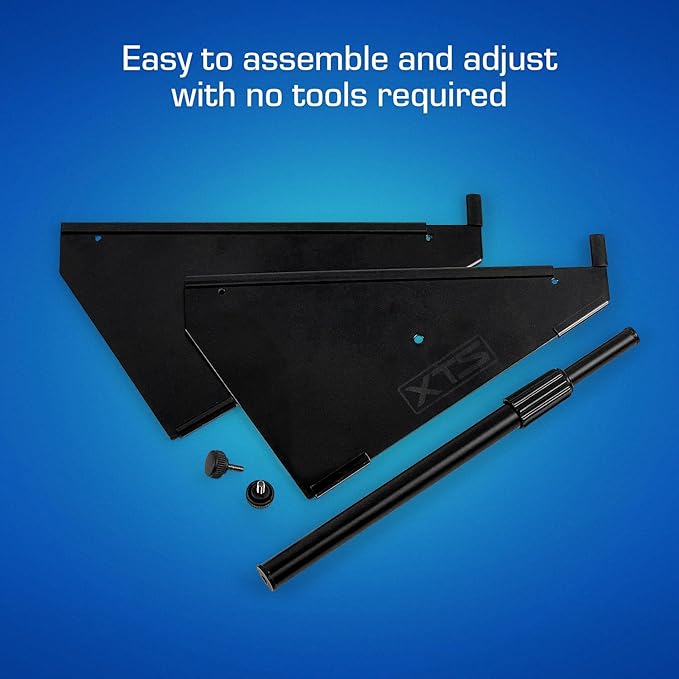 ANALOG CASES XTS Desktop Stand, XL 11.8" - 20.8" Size for Mixer/DJ Controller/Keyboard/Eurorack, Adjustable Length, Easy To Assemble and Resize