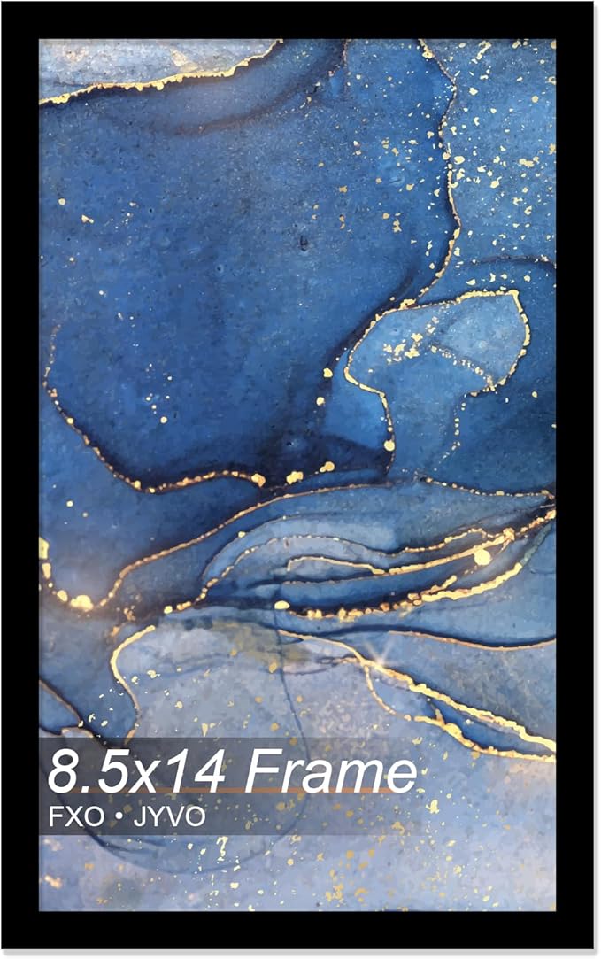 8.5 x 14 Picture Frame, Black Frame for 8.5x14 Inch Picture Poster Photo, Light Weight and High Transparent 8.5 by 14 Frame for Wall - 1 Pack/Black/8.5"x14"