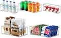 5 Pack Fridge Organizer Bins, Freezer Organizer Clear Stackable Storage Bins with Handles for Pantry, Cabinets, Kitchen, Home Organization Must Haves