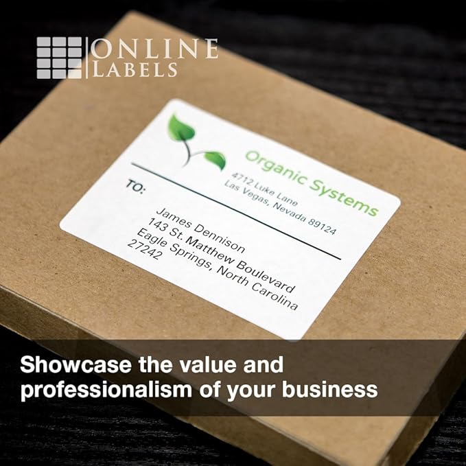 4 x 3 Rectangle Mailing Labels - Permanent, White Matte - Shipping, Wine, Product - Pack of 3,000-500 Sheets - Inkjet/Laser Printers - Online Labels