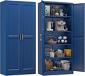 71” Metal Tall Kitchen Pantry Cabinet,Storage Cabinet with Doors and Adjustable Shelves,Modern Kitchen Hutch Cabinets,Freestanding Cupboard for Dining Room