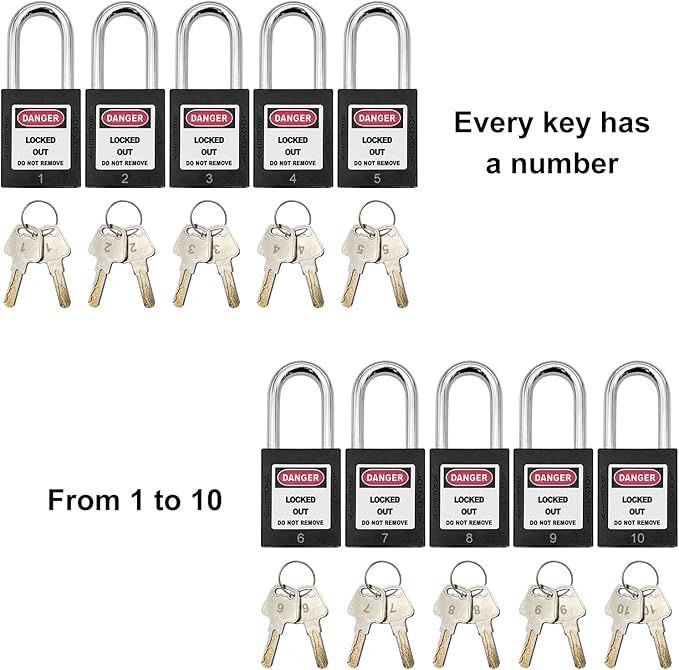Lockout Tagout Locks, Safety Padlocks, Loto Locks Keyed Differently Lock Out Tag Out Device Plastic