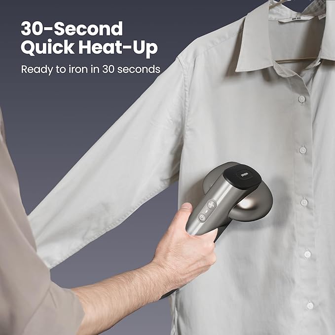 Neakasa Magic 1 Vacuum Steamer, Handheld Travel Garment Steamer for Clothes, 2300Pa Suction for Fabric Grip, Featuring Exclusive AirIron Technology for 110-120V Use (Silver)