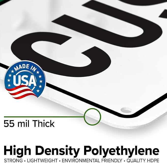 Custom Safety Instructions Sign, Ansi Sign, Osha Compliant, 7x10 Inches, 55 mil thick HDPE (high density polyethylene), Made in USA by My Sign Center